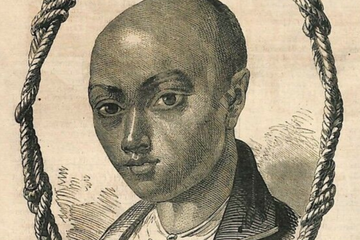Sisipan litografi Oey Tamba Sia, berdasarkan gambar M. G. de Coudray dalam majalah Prancis L'Illustration, 1857.