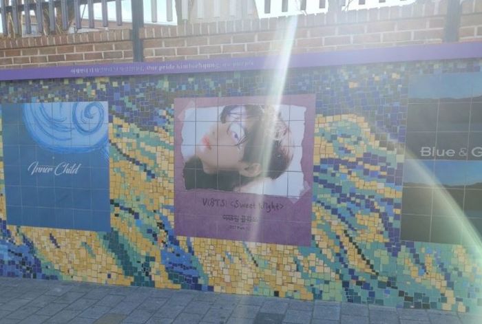 Proyek mural V BTS yang banyak didatangi warga lokal Daegu, Korea Selatan.