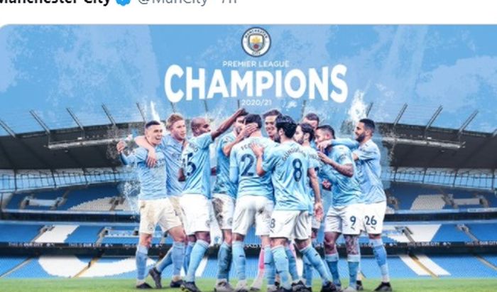 Manchester City juara Liga Inggris 2020-2021.