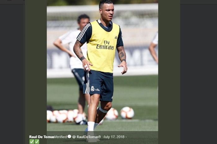 Penyerang Real Madrid yang dipinjamkan ke Rayo Vallecano, Raul de Tomas