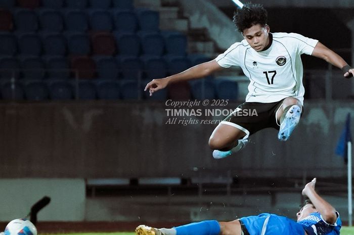 Suasana pertandingan timnas u-22 Indonesia Vs Filipina