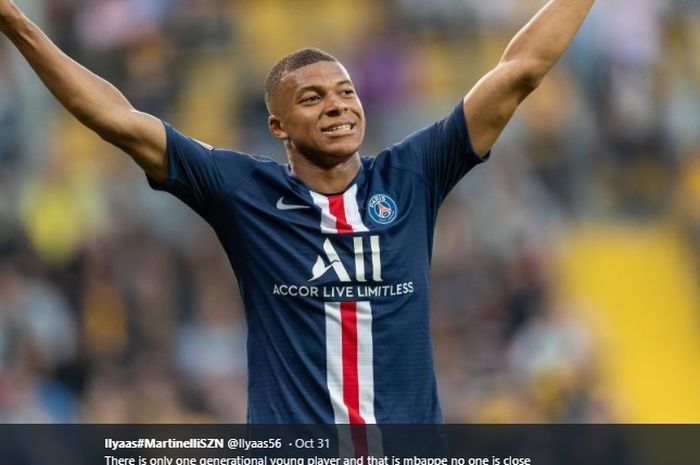 Penyerang muda Paris Saint-Germain, Kylian Mbappe, yang dikabarkan menjadi target utama Real Madrid.