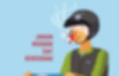 Adalah Hak Lo Buat Negor Pengendara Motor yang Ngerokok, Karena Abu Rokok Yang Kena Mata Bisa Bikin Buta Lho