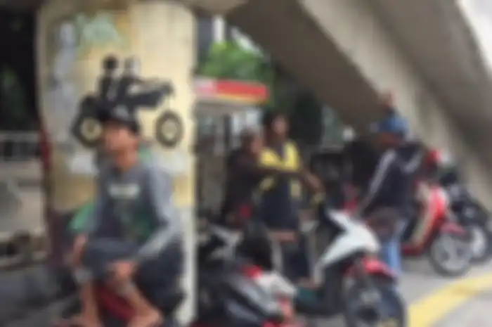 Ilustrasi tukang ojek pangkalan.
