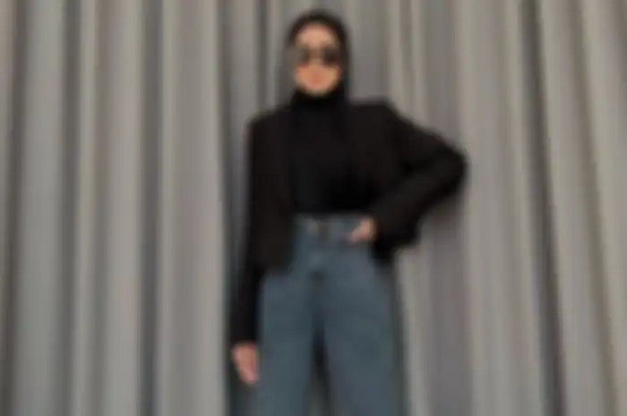 Ide OOTD hijab pakai baggy jeans