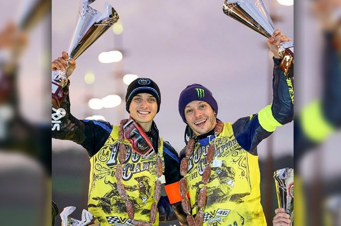 Valentino Rossi dan Luca Marini menjuara balapan La 100km dei Campioni 2019, yang digelar Motor Ranch milik Rossi yang terletak di Tavullia, Italia