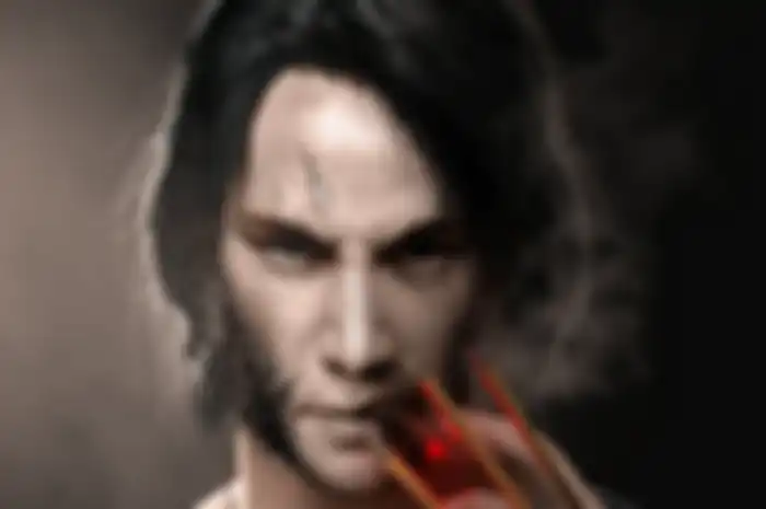 Parodi ilustrasi Keanu Reeves sebagai Wolverine