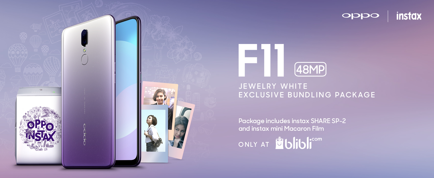 OPPO F11 Jewelery White Exclusive Bundling Package