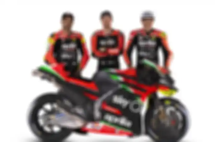 Aleix Espargaro, Bradley Smith dan Andrea Iannone launching livery Aprilia RS-GP 2020 untuk musim MotoGP 2020