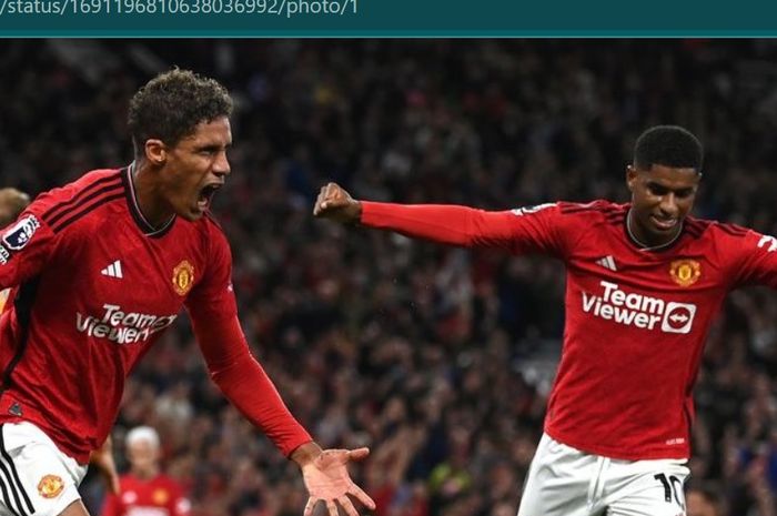 Dua pemain skuad utama Man United, Raphael Varane dan Marcus Rashford.