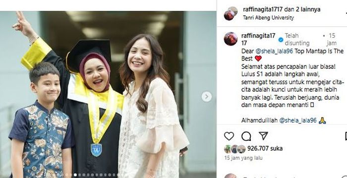 Postingan Raffi Ahmad dan Nagita Slavina