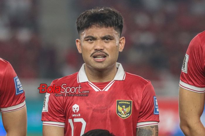 Pemain timnas Indonesia, Saddil Ramdani, saat hadir di Stadion Utama Gelora Bung Karno, Senayan, Jakarta, Kamis (12/10/2023).