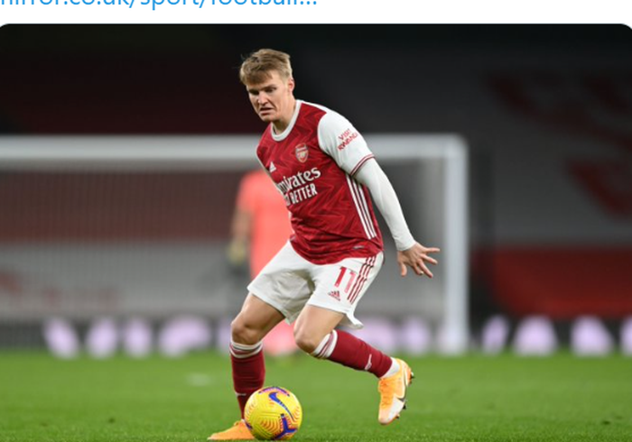 Pemain Real Madrid yang sedang dipinjamkan ke Arsenal, Martin Odegaard.