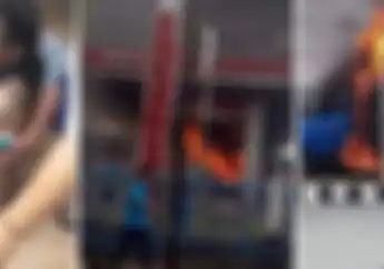 Mencekam, Detik-detik Pom Bensin di Pangkalpinang Terbakar dan Meledak, Seorang Lelaki Ikut Terbakar