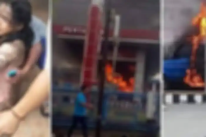 Pom bensin terbakar di Pangkalpinang, seorang lelaki jadi korban.