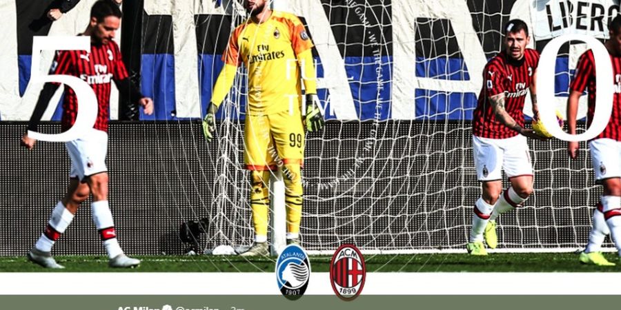 Hasil Akhir Atalanta Vs AC Milan - Rossoneri Bobrok, Kalah Telak 0-5