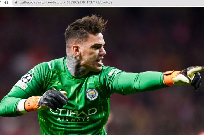 Kiper Manchester City, Ederson Moraes.