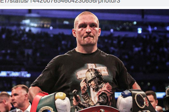 Monster tinju pengoleksi gelar WBA, WBO, IBF dan IBO kelas berat, Oleksandr Usyk.