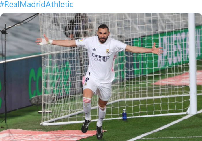 Striker Real Madrid, Karim Benzema, ukir catatan spesial.