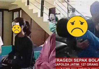 Ricuh Stadion Kanjuruhan, Korban Wanita Berbaju Hitam Terlihat Trauma dengan Luka Perban di Wajah, Polisi: Cidera Kepala Kejepit