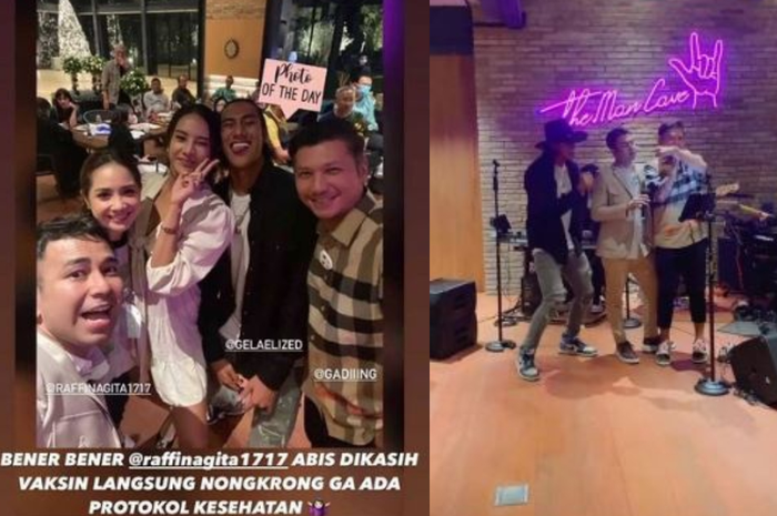 Kolase postingan Anya Geraldine dan Raffi Ahmad yang menuai cibiran