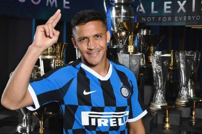 Striker anyar Inter Milan, Alexis Sanchez, yang dipinjam dari Manchester United.