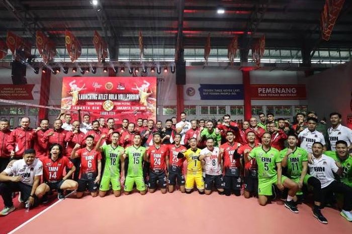 Potret tim voli putra Jakarta STIN BIN yang akan tampil pada Proliga 2024.