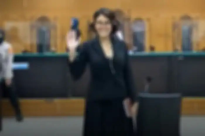 Nikita Mirzani saat menjalani sidang di Pengadilan Negeri Serang, Senin (28/11/2022).