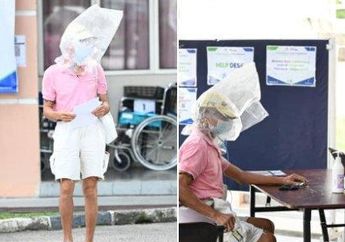 Bikin Heboh Gegara Pakai Kantong Plastik saat Vaksinasi Covid-19, Semua Orang Langsung Terharu Melihat Apa yang Dilakukan Bapak ini Sebelum Pulang