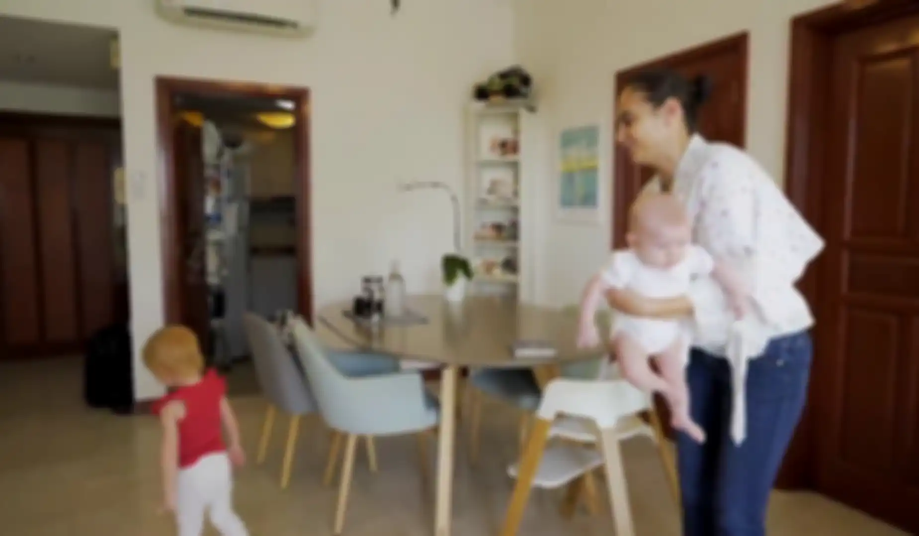 Ruang makan di rumah artis Marissa Nasution.