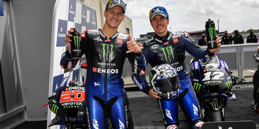 Link Live Streaming MotoGP Prancis 2021 - Quartararo dan Vinales Akhiri Penantian 4 Tahun Yamaha