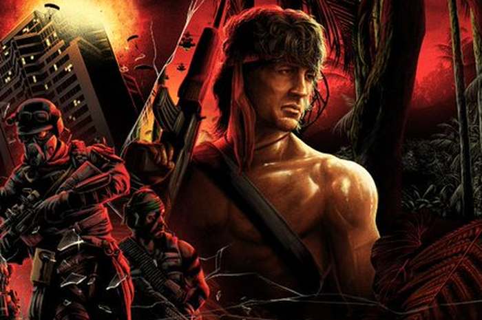 Poster resmi dari crossover COD x Rambo x Die Hard