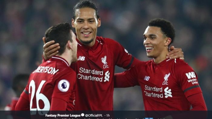 Bek Liverpool, Virgil van Dijk, Andrew Robertson, dan Trent Alexander-Arnold.