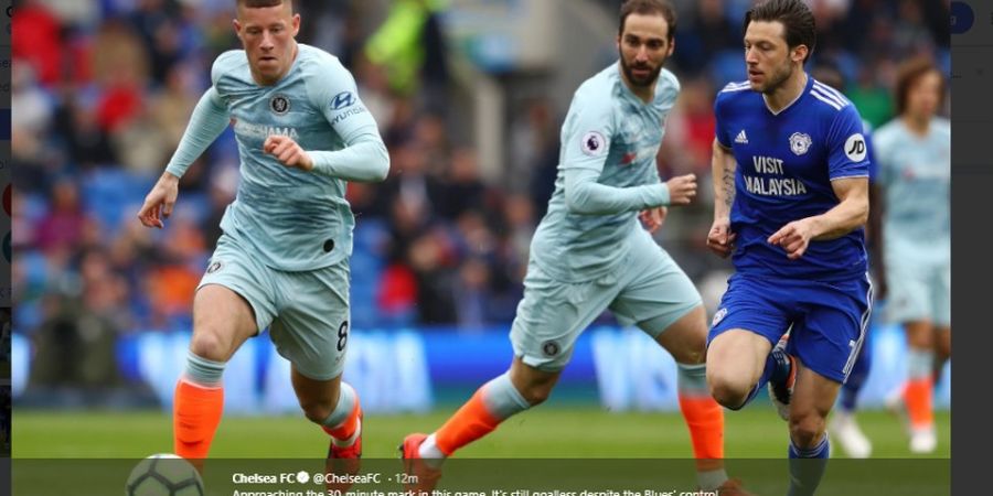 Tanpa Eden Hazard, Chelsea Tak Bisa Jebol Cardiff pada Babak Pertama