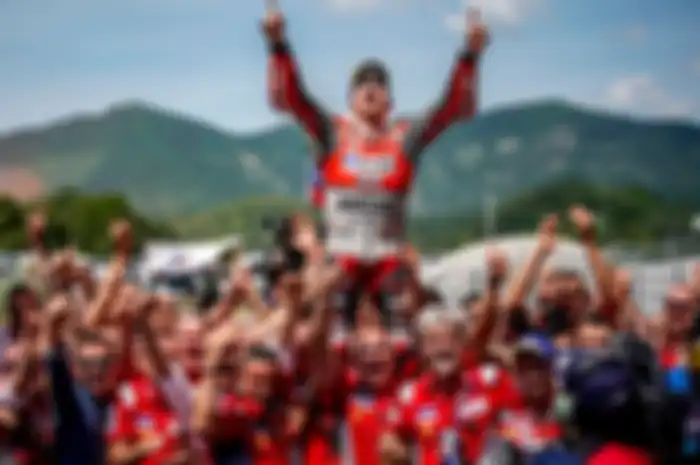 Jorge Lorenzo raih kemenangan pertama bersama Ducati di MotoGP Italia di sirkuit Mugello tahun lalu