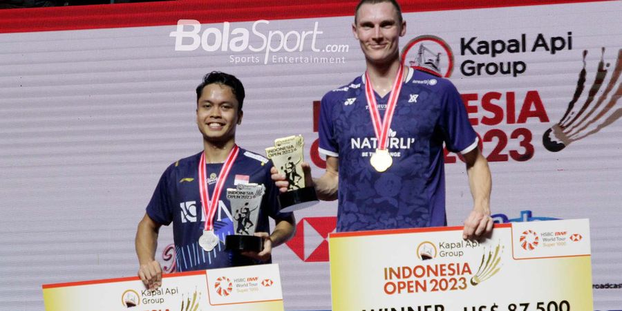 China Open 2023 - Belum Punya Riwayat Gelar, Viktor Axelsen Harus Sungkem ke Anthony Ginting