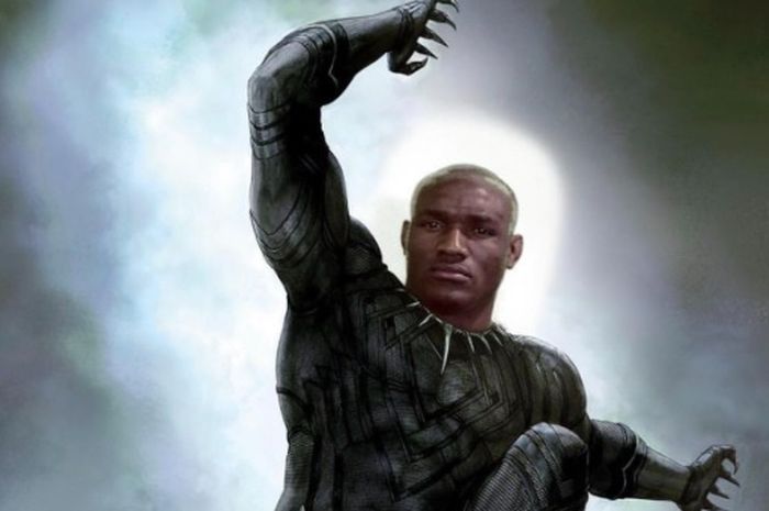 Gambar petarung UFC, Kamaru Usman, sebagai Black Panther yang diunggah oleh manajernya, Ali Abdelaziz. 