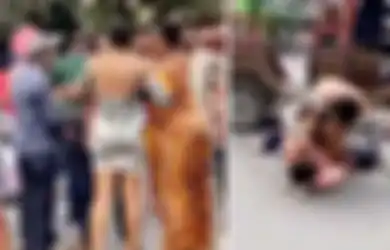GEGER Waria Keluarkan Wujud Aslinya, Tak Terima Dipukul Duluan, Dirinya Langsung Lepas Wig hingga Hajar Lawan Sampai Tumbang