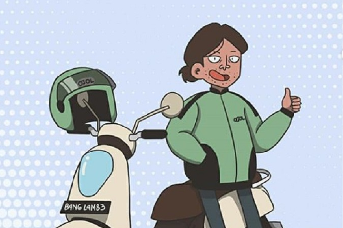 Meme penumpang ojek online.