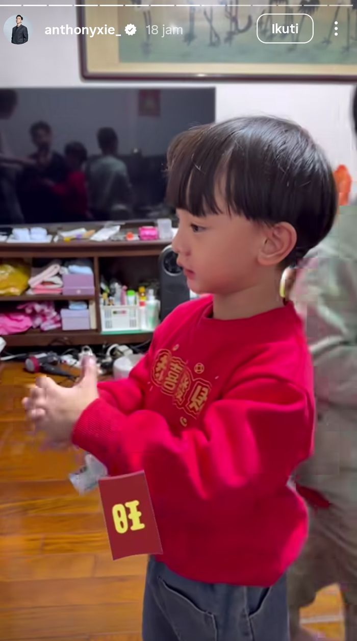 Tanpa Audi Marissa, Anthony Xie dan putranya, Anzel, rayakan Imlek di Taiwan.