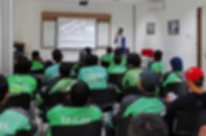 Ilustrasi driver ojol Gojek.