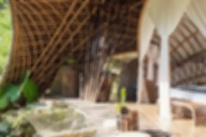 Hotel bambu di Bali.
