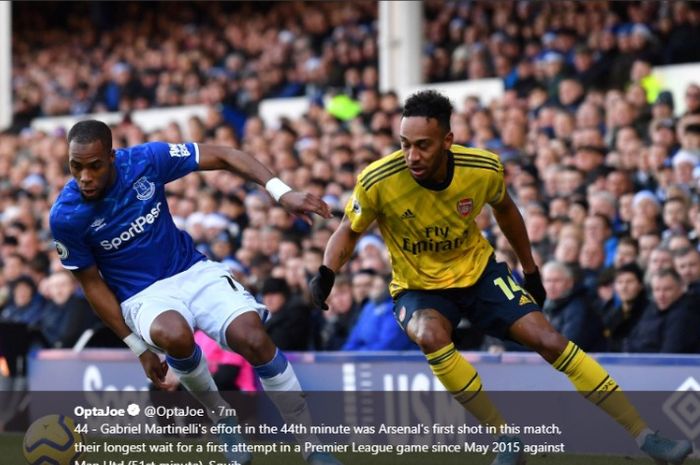 Laga Everton kontra Arsenal pada lanjutan Liga Inggris, Sabtu (21/12/2019)