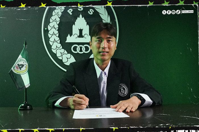 Moon Chang-jin, pemain anyar PSS Sleman yang merupakan mantan anak asuh Shin Tae-yong di Timnas U-23 Korea Selatan.