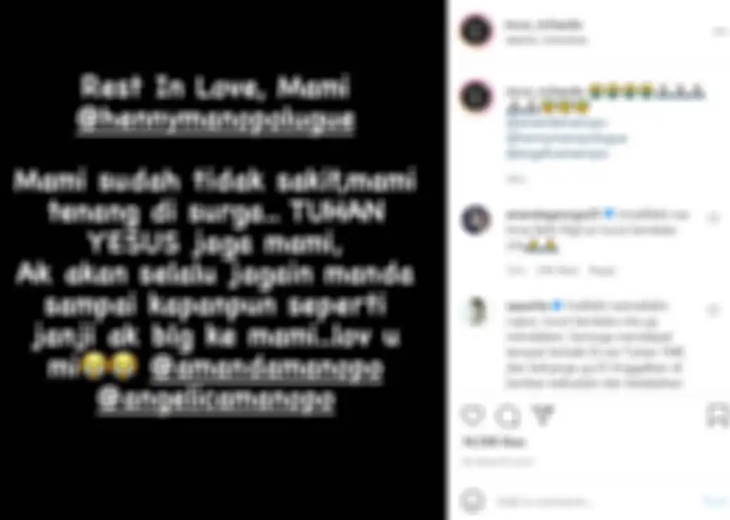 Ibunda Amanda Manopo meninggal dunia.