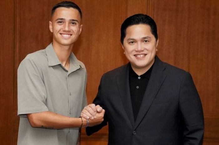 Ketua Umum PSSI Erick Thohir bersama Eliano Reijnders