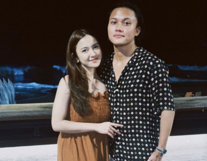 Foto pelukan Rizky Febian dan Mahalini Raharja
