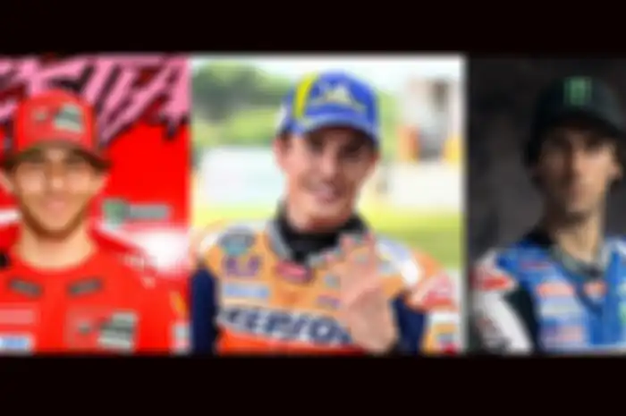 3 orang juara MotoGP Amerika Serikat kelas MotoGP, Enea Bastianini (kiri), Marc Marquez (tengah) dan Alex Rins (kanan), kira-kira siapa yang bakal menang MotoGP Amerika Serika 2023 pekan depan nih!