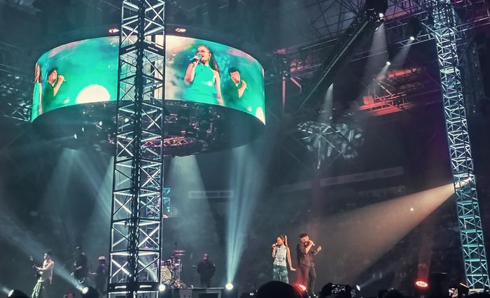 Fanny Soegi di panggung Dua Delapan Padi Reborn, Sabtu (31/1/2026).