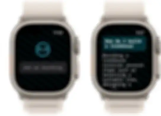 Ilustrasi menggunakan ChatGPT di Apple Watch.